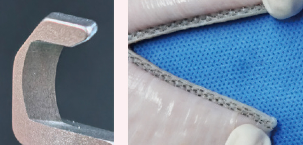 Disposable knife blade from Mindray firing detail