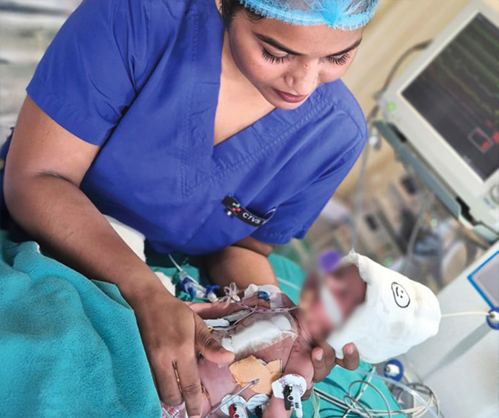 Post-op patient on operating table