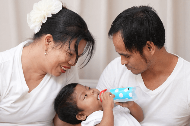 Nieco with his family happily after the surgery